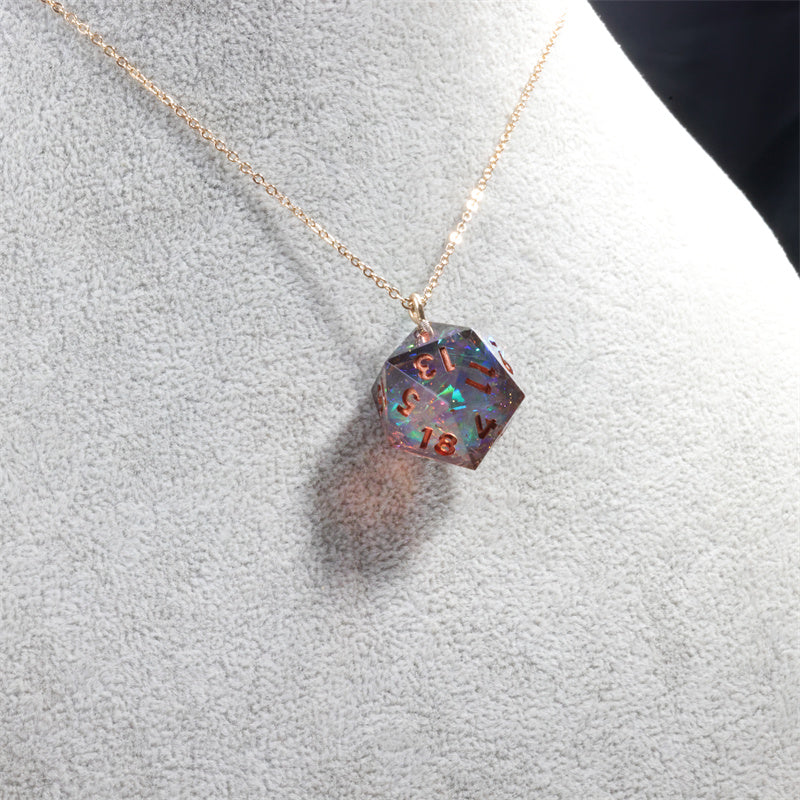 🎲✨Interchangeable D20 Dice Pendant Necklace for D&D Enthusiasts 🏰🐉 🎲Description: