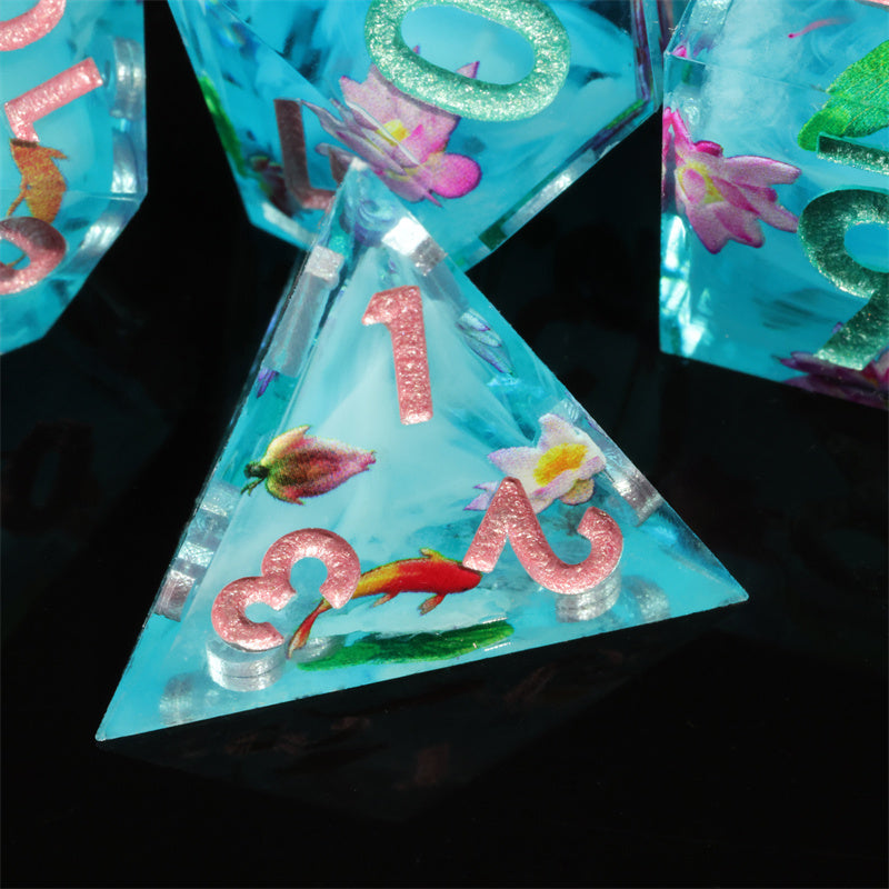 Lotus Koi Dice Set - Essential Gear for Dungeons & Dragons Adventures