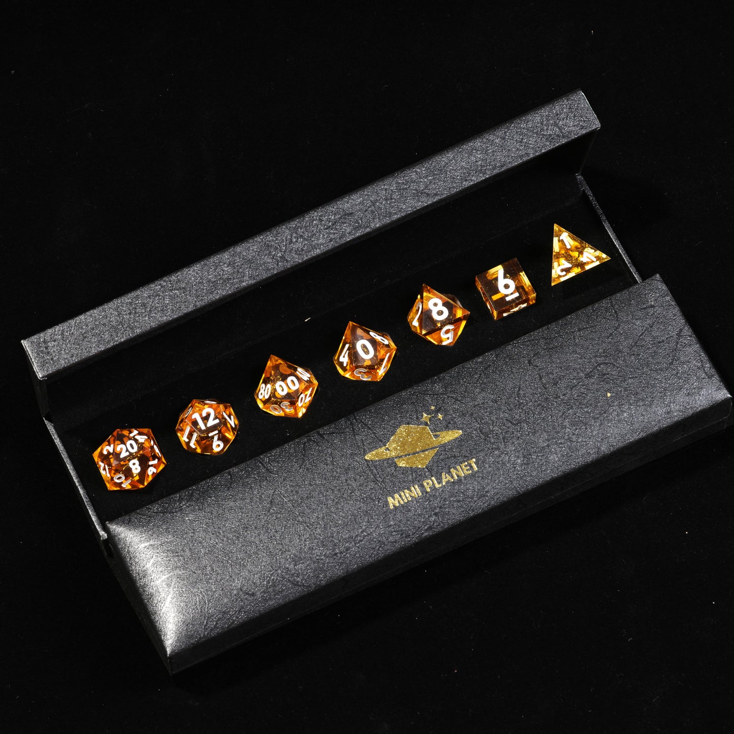 Mosquito Dice Handmade Sharp Edge 7 Piece esin d&d Dungeons and Dragons Dice Set