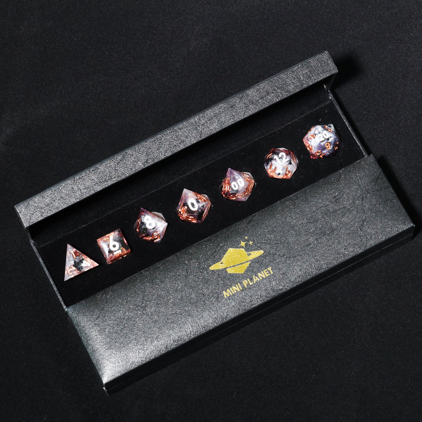 Icewind Ravine Handmade Sharp Edge 7 Piece Resin d&d Dungeons and Dragons Dice Set