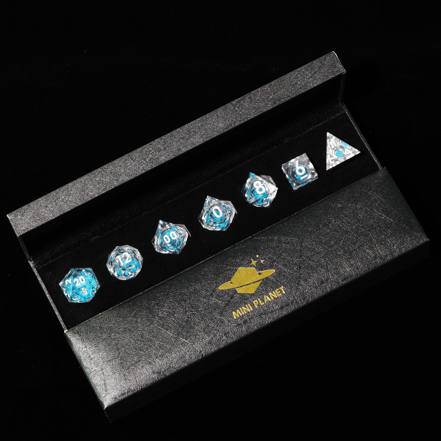 Purity Handmade Handmade Sharp Edge 7 Piece Reesin d&d Dungeons and Dragons Dice Set