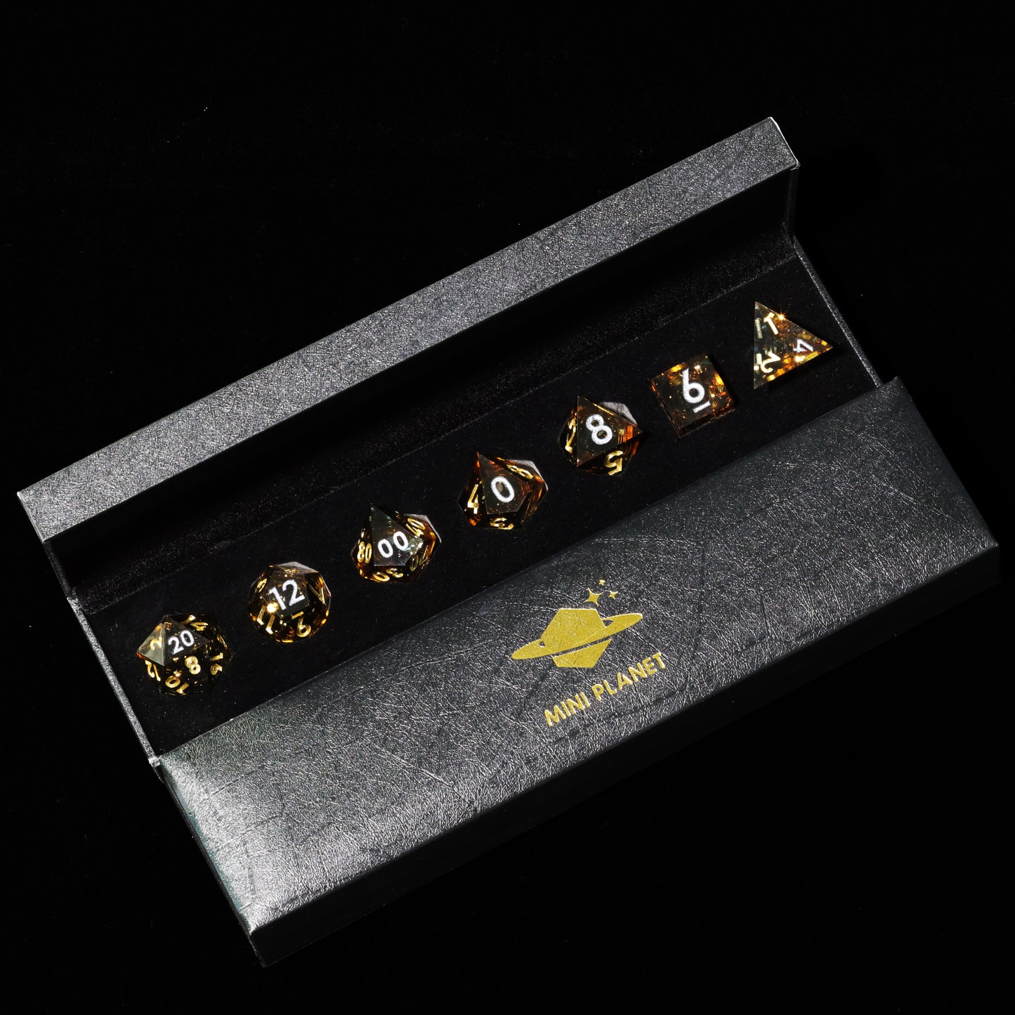 Ashbringer Handmade Sharp Edge 7 Piece Resin d&d Dungeons and Dragons Dice Set