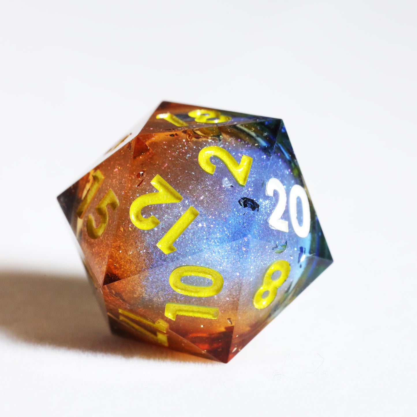 Shatter The Void Handmade Sharp Edge 7 Piece Reesin d&d Dungeons and Dragons Dice Set