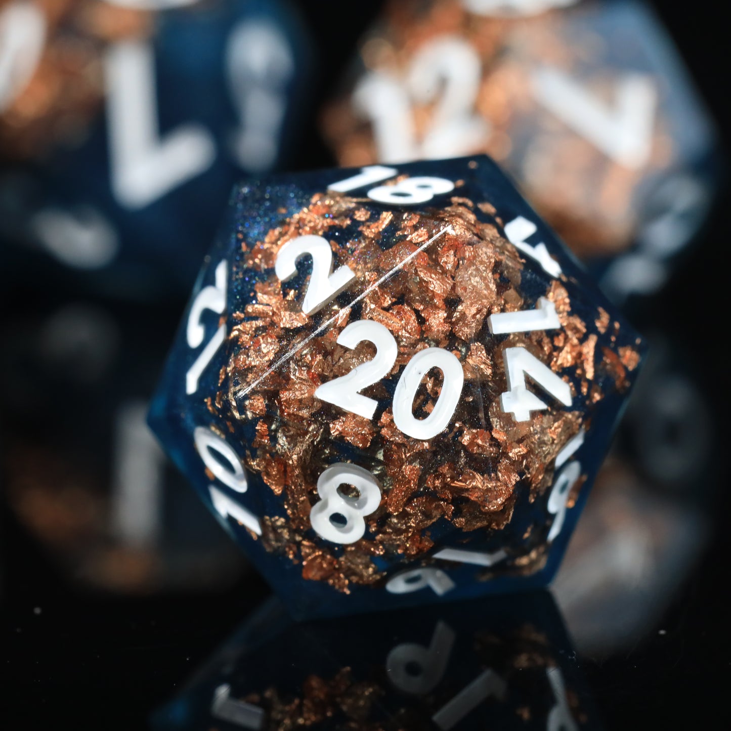 Earth Breaker Handmade Sharp Edge 7 pieces Resin d&d Dungeons and Dragons Dice Set Dice Set