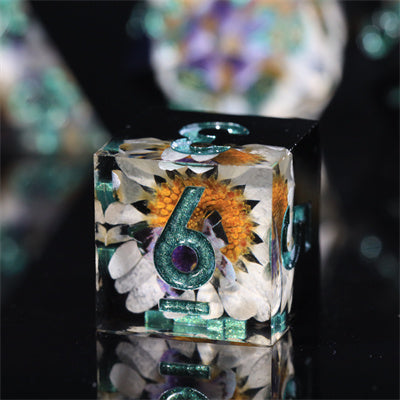Eternity-Handmade Sharp Edge 7 Piece dnd Dungeons and Dragons Dice Set