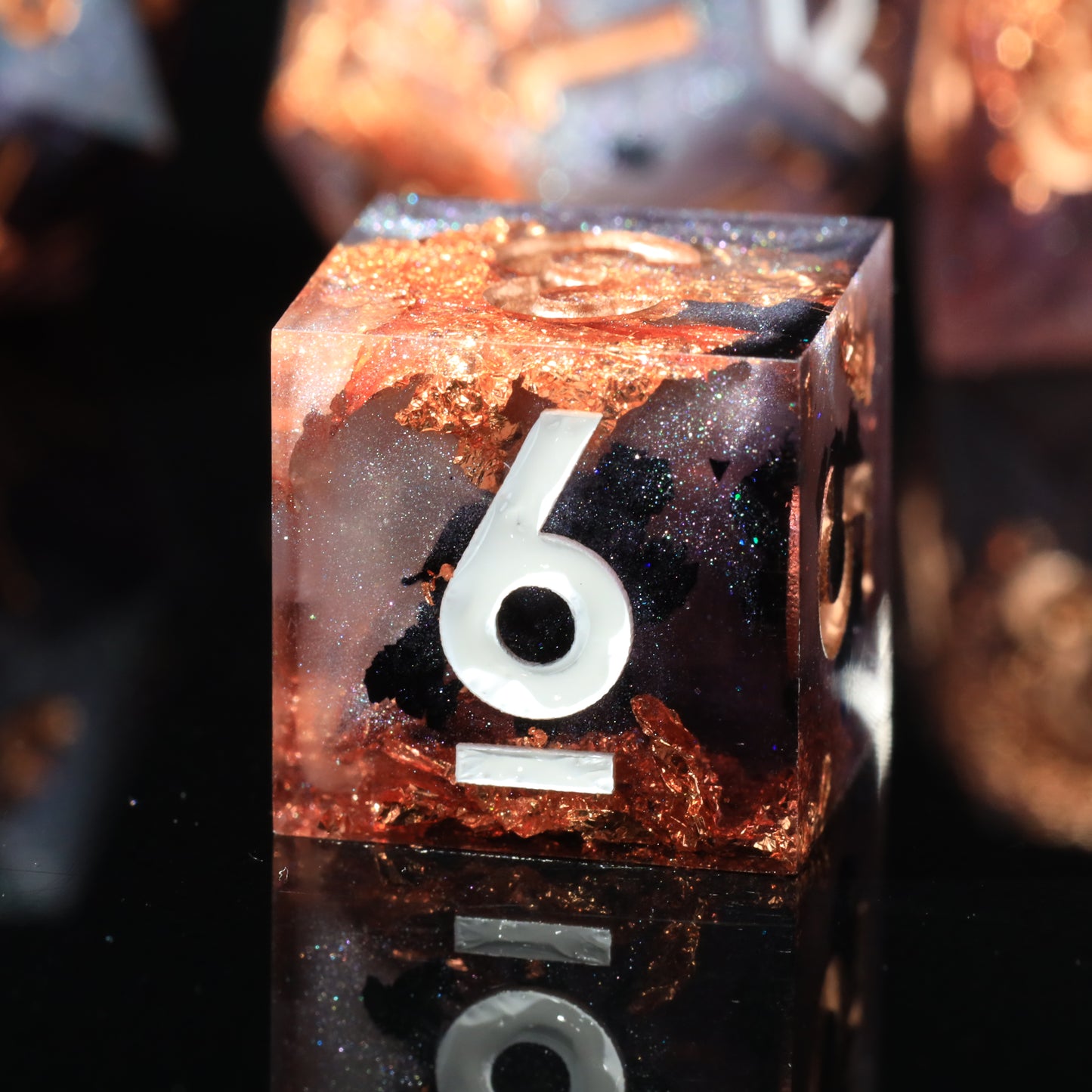 Icewind Ravine Handmade Sharp Edge 7 Piece Resin d&d Dungeons and Dragons Dice Set