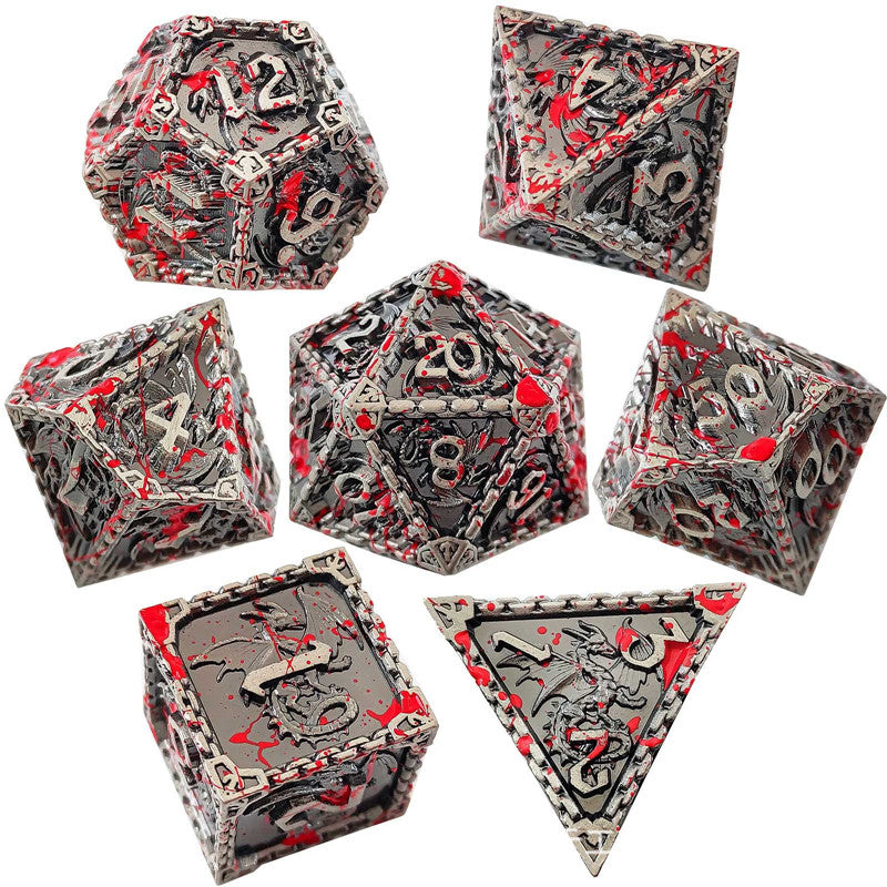 ๐ Solid Dragon - Luxury Metal Dice Set ๐ฒ