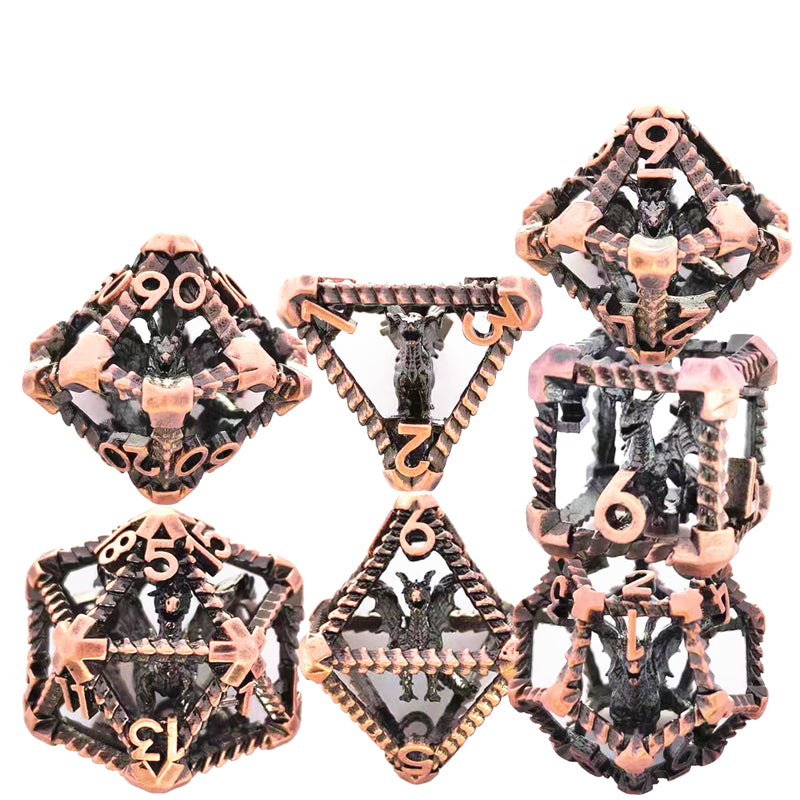 ๐ Dragon's Soul Awakened - 3D Flying Dragon Metal Dice Set ๐ฒ