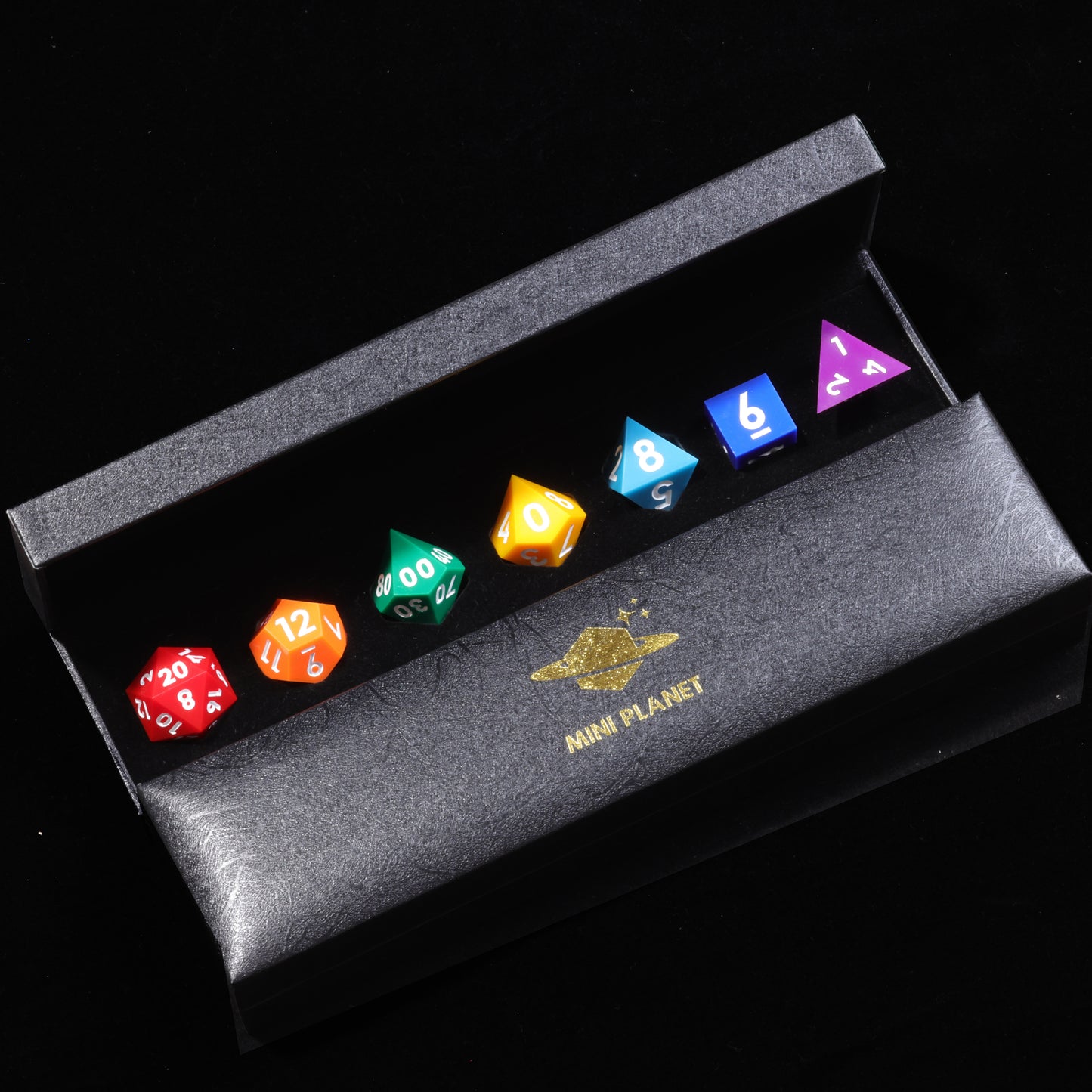 Rainbow Dice Handmade Sharp Edge 7 Piec Reesin d&d Dungeons and Dragons Dice Set