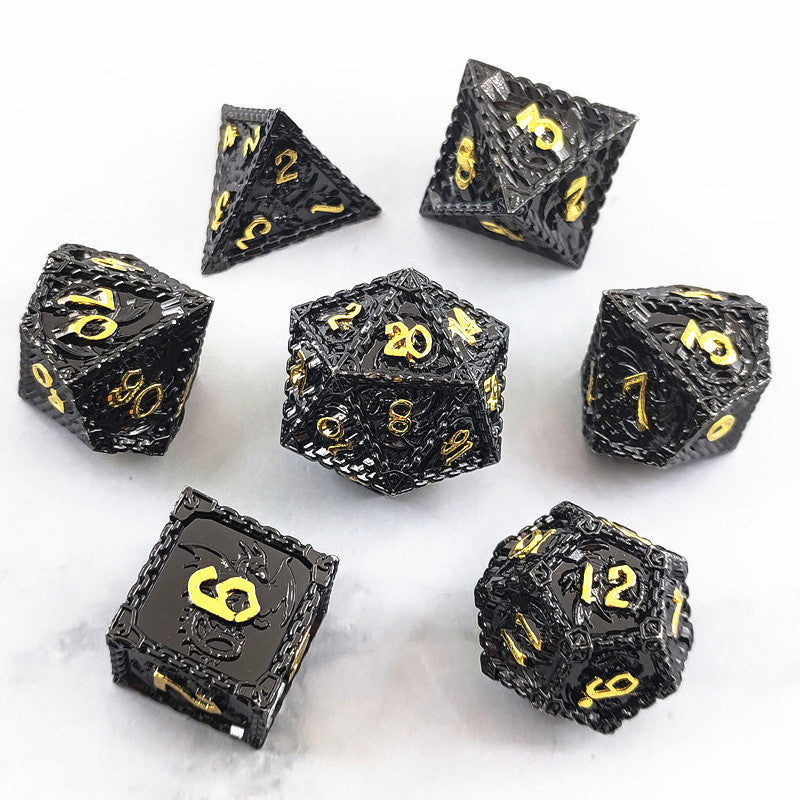 ๐ Solid Dragon - Luxury Metal Dice Set ๐ฒ