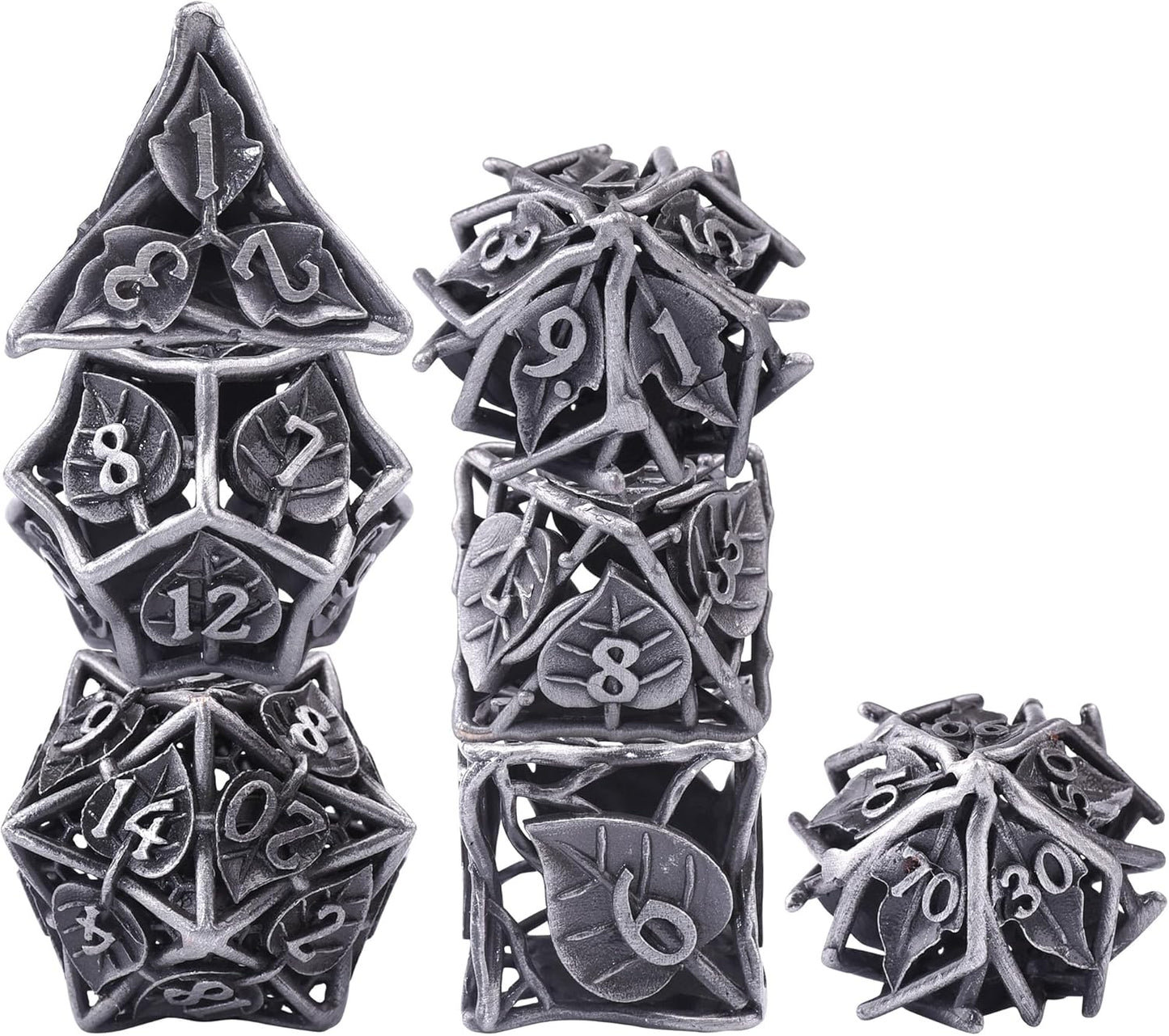 ๐ Leaf Vein Hollow Dice Set - A Testament to Nature's Beauty ๐