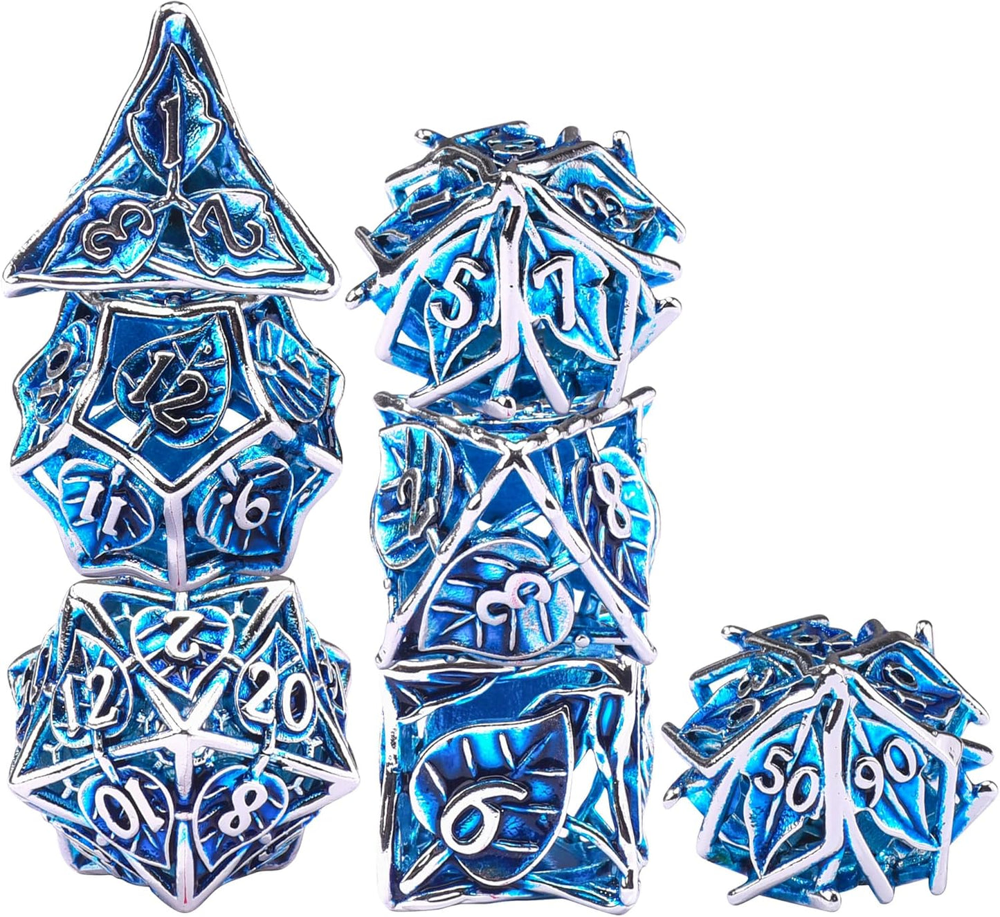 ๐ Leaf Vein Hollow Dice Set - A Testament to Nature's Beauty ๐