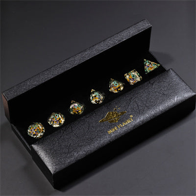 Eternity-Handmade Sharp Edge 7 Piece dnd Dungeons and Dragons Dice Set