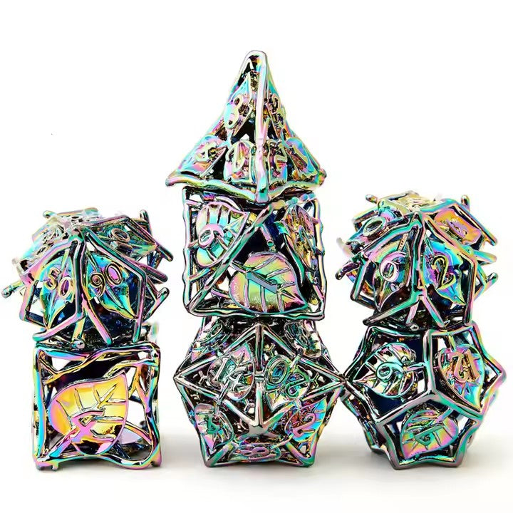๐ Leaf Vein Hollow Dice Set - A Testament to Nature's Beauty ๐