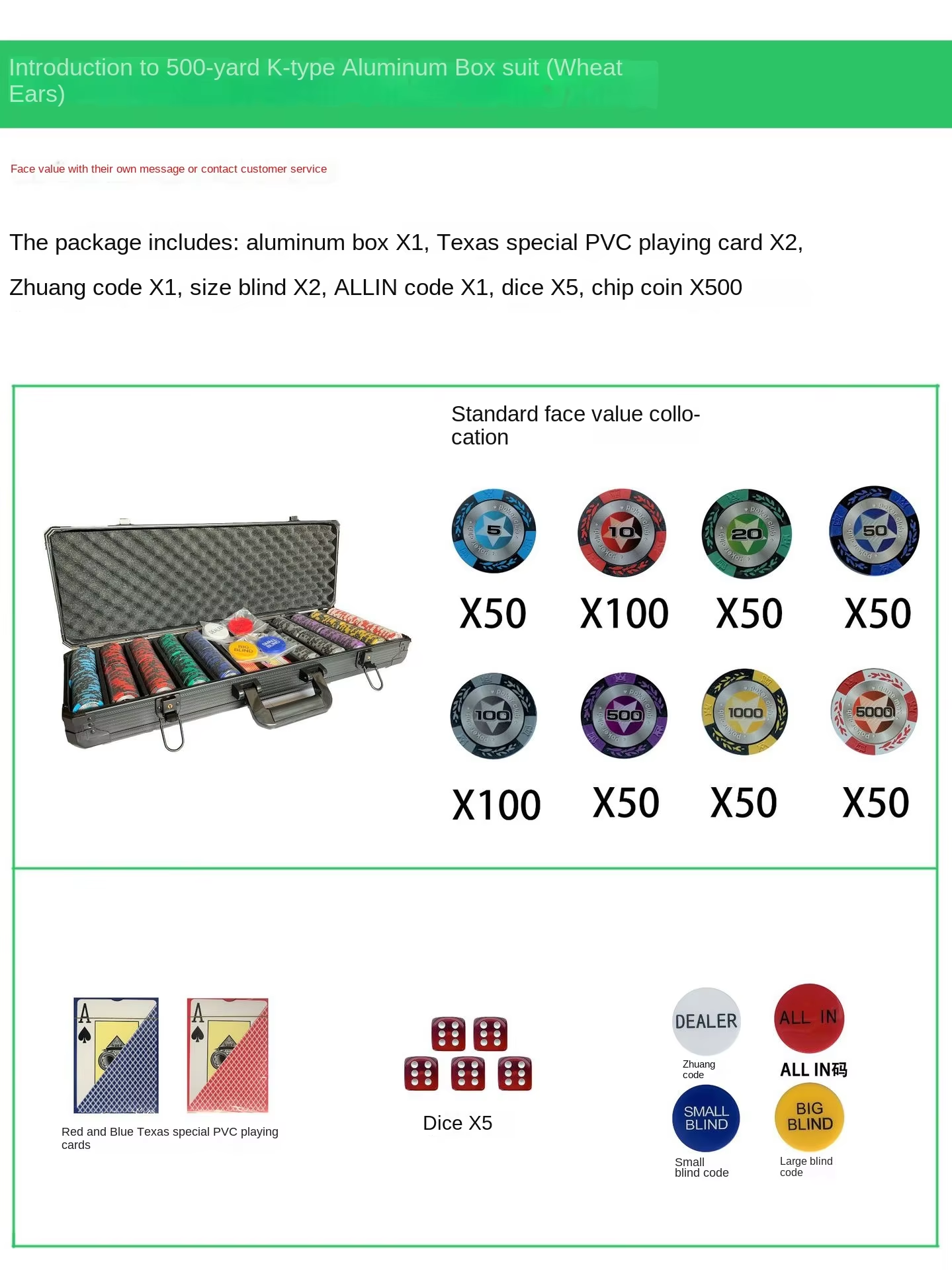 Mini Planet Wholesale Custom 500pc 14g Clay Poker Chips Set Texas Hold'em Game Kit with Aluminum Suitcase Custom for Casino