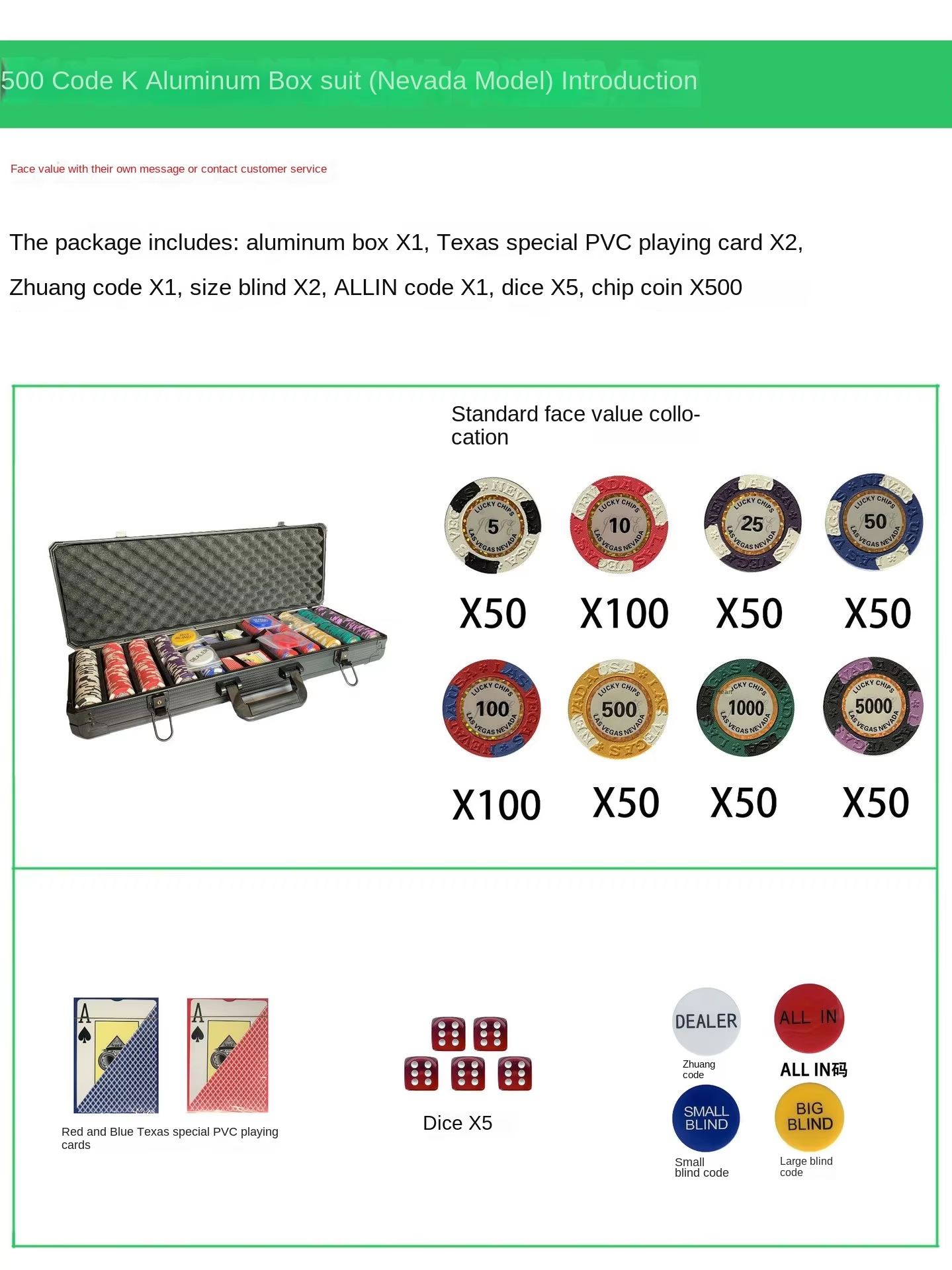 Mini Planet Wholesale Custom 500pc 14g Clay Poker Chips Set Texas Hold'em Game Kit with Aluminum Suitcase Custom for Casino