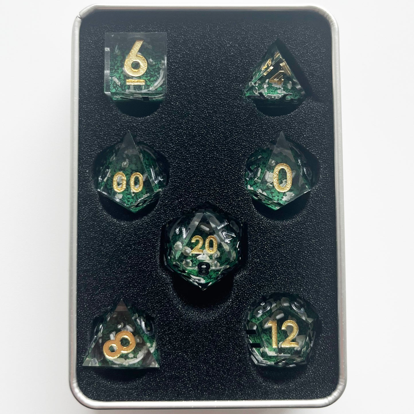 Stonehenge Ancient Ruins Handmade Resin Dice Set | Polyhedral 7-Piece TTRPG Dice for Tabletop Gaming, RPG Roleplaying | Luxury Artisan Dice Gift
