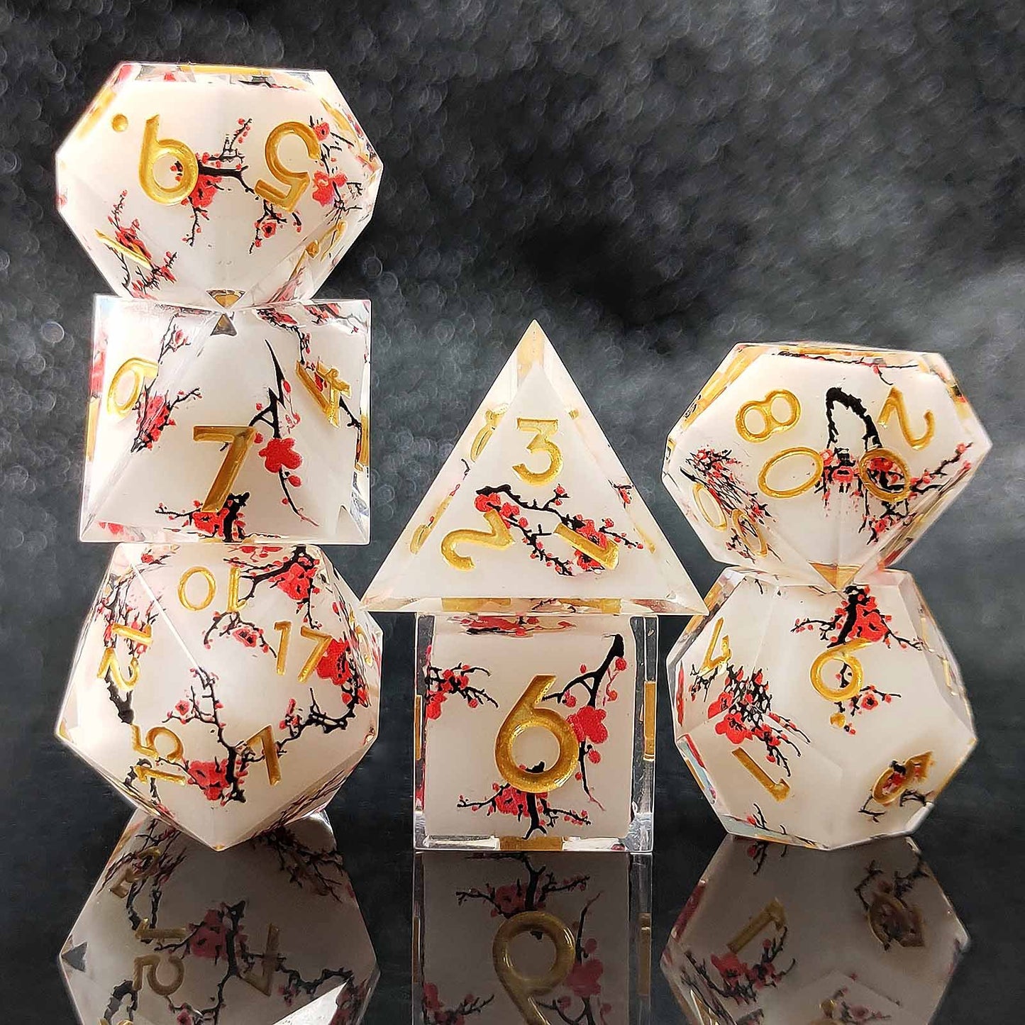 Handmade Sharp Edge 7 Piece Dice Set