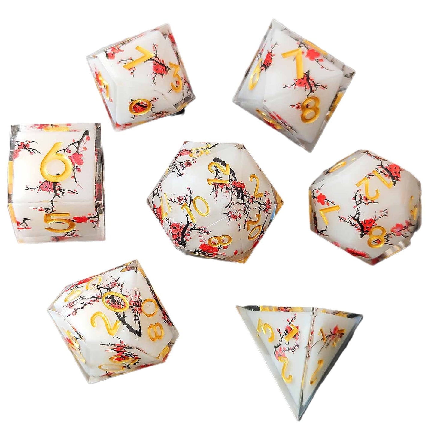 Handmade Sharp Edge 7 Piece Dice Set