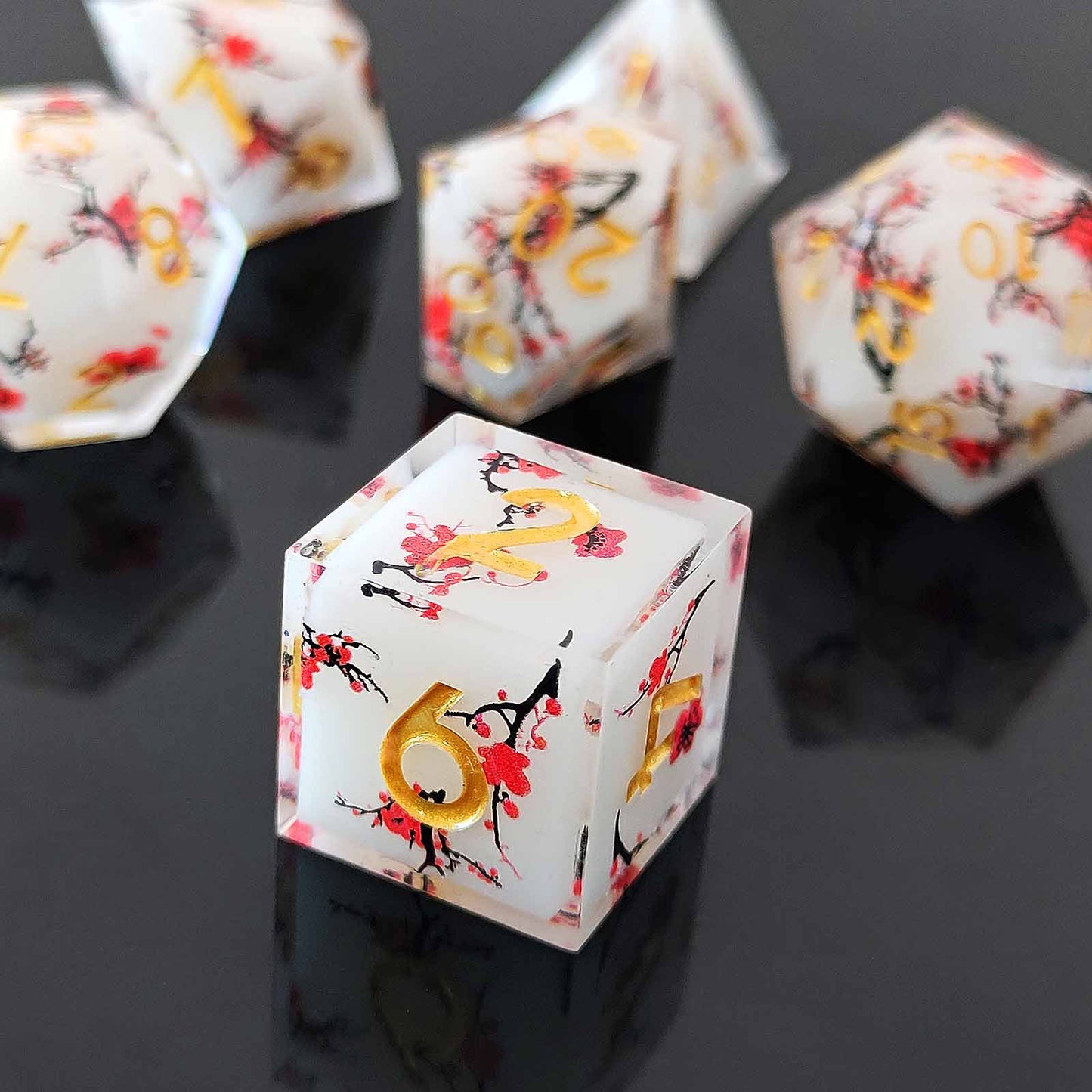 Handmade Sharp Edge 7 Piece Dice Set