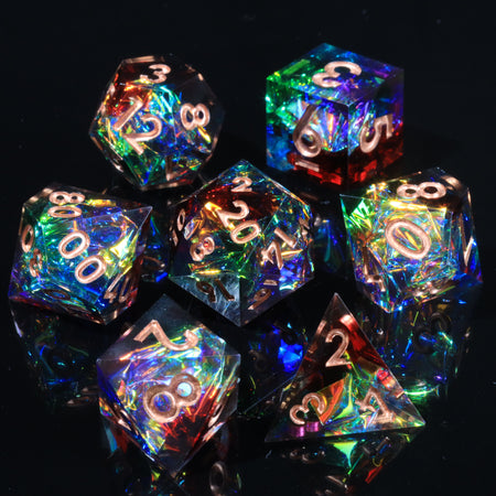 Mini Planet Dnd Dice Set Poliedro Resina Dadi con bordi taglienti