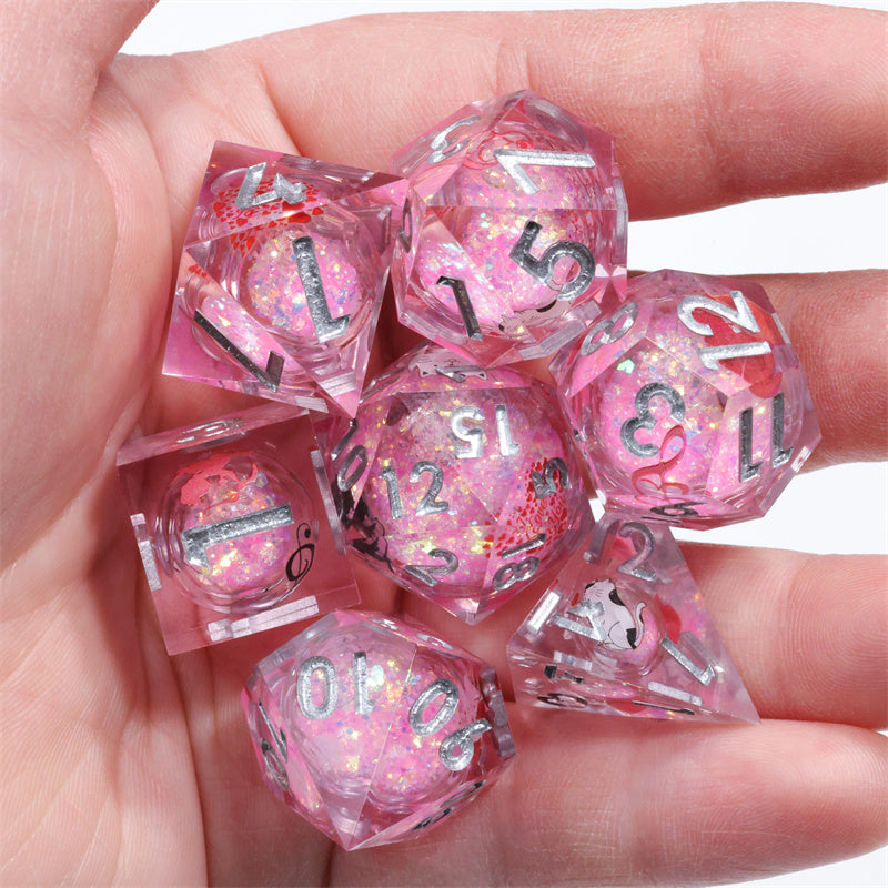 Valentine's Special Edition D&D Dice Set - Limited Release | Enchanted Heart & Rune Design