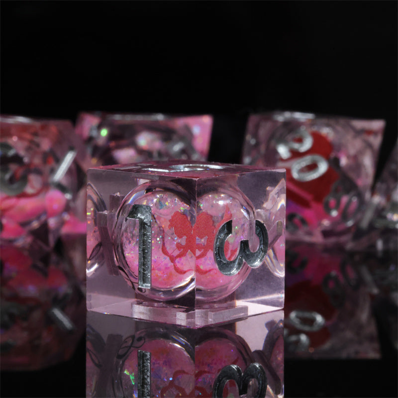 Valentine's Special Edition D&D Dice Set - Limited Release | Enchanted Heart & Rune Design