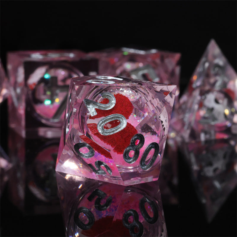 Valentine's Special Edition D&D Dice Set - Limited Release | Enchanted Heart & Rune Design