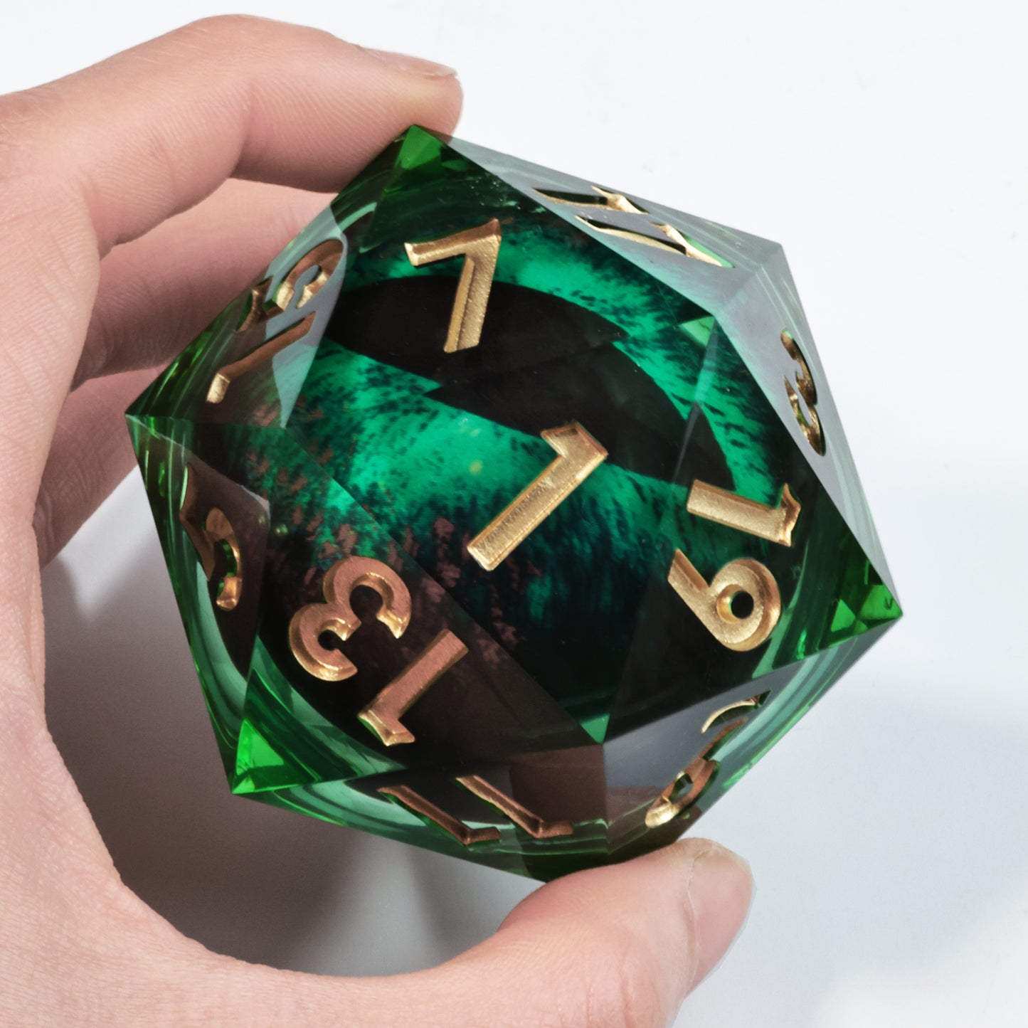 50mm D20 Handmade Sharp Edges Liquid Core Dragon Eye