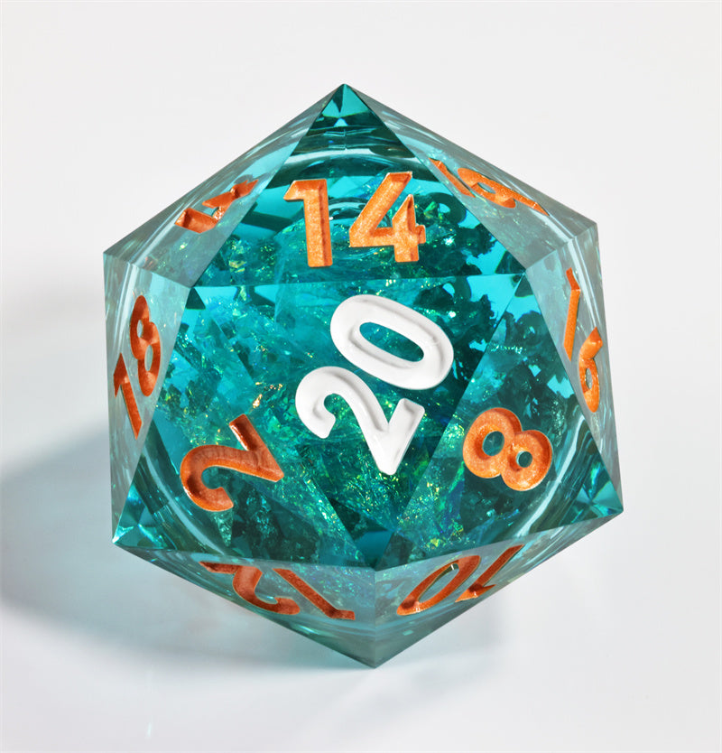 Handmade Sharp Edge DND  D20 Resin d&d Dungeons and Dragons Dice