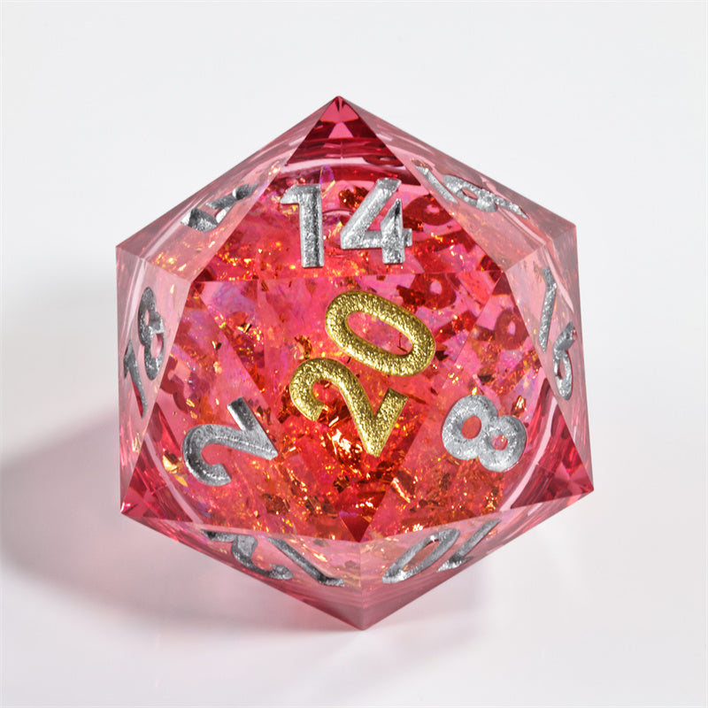 Handmade Sharp Edge DND  D20 Resin d&d Dungeons and Dragons Dice