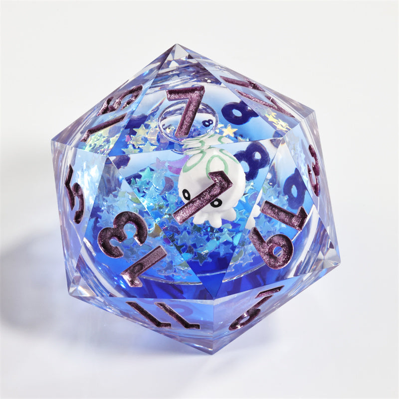 Handmade Sharp Edge DND  D20 Resin d&d Dungeons and Dragons Dice