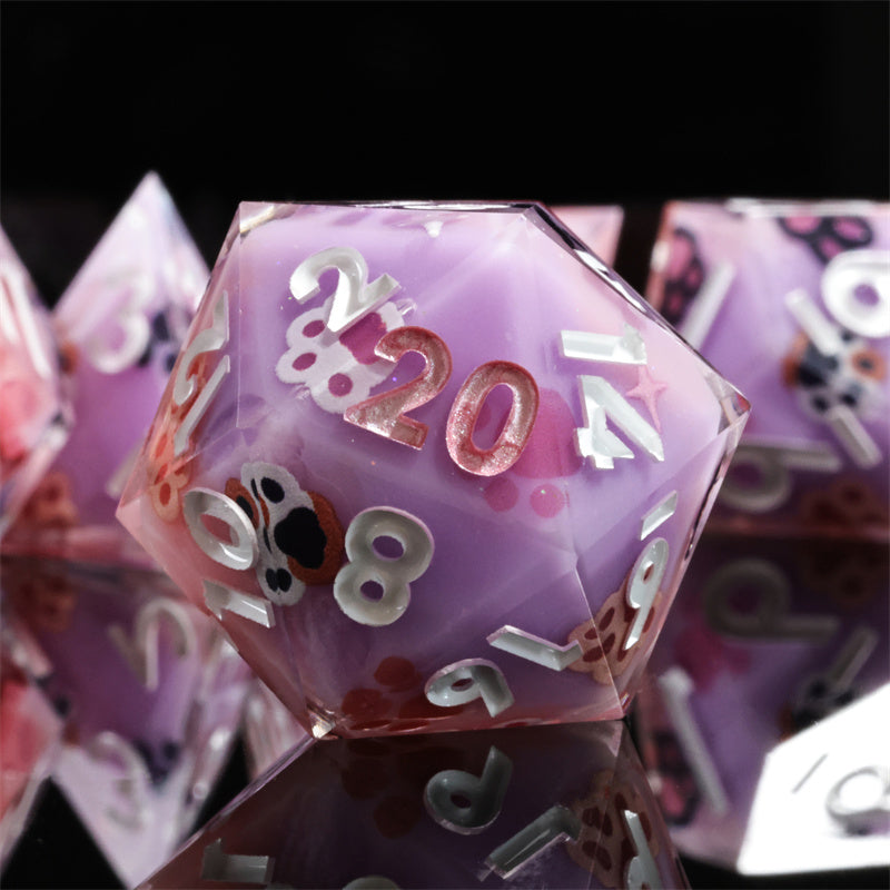 🐱✨Purrfectly Magical - Cat Claw Resin Dice Set for D&D 🏰🐉