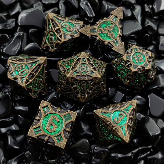 Spectral Gaze: Skull Blood Trace Resin Dice Set