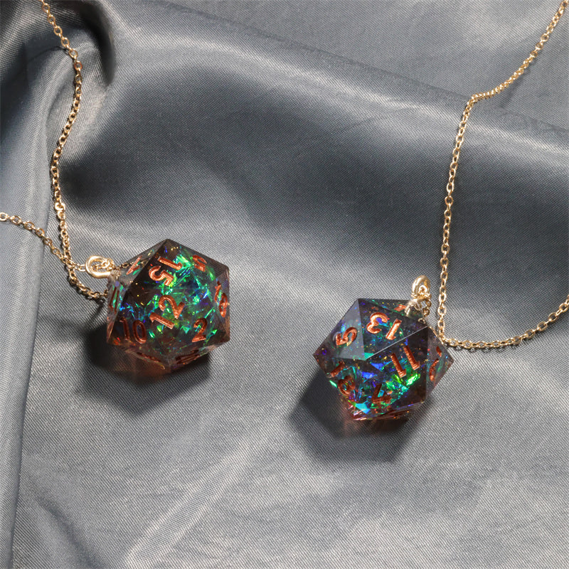 🎲✨Interchangeable D20 Dice Pendant Necklace for D&D Enthusiasts 🏰🐉 🎲Description: