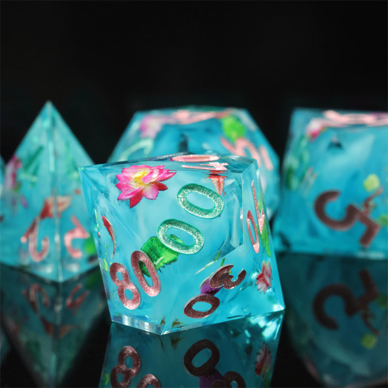 Lotus Koi Dice Set - Essential Gear for Dungeons & Dragons Adventures