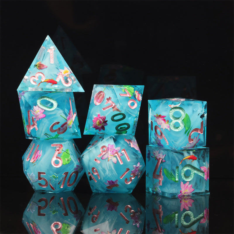 Lotus Koi Dice Set - Essential Gear for Dungeons & Dragons Adventures