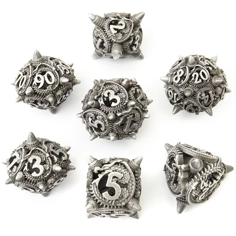 🐉 Spiked Dragon - Luxury Metal Dice Set 🎲