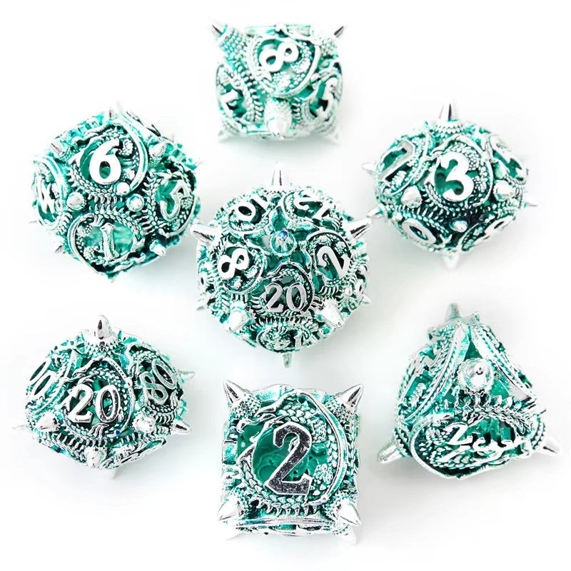 🐉 Spiked Dragon - Luxury Metal Dice Set 🎲