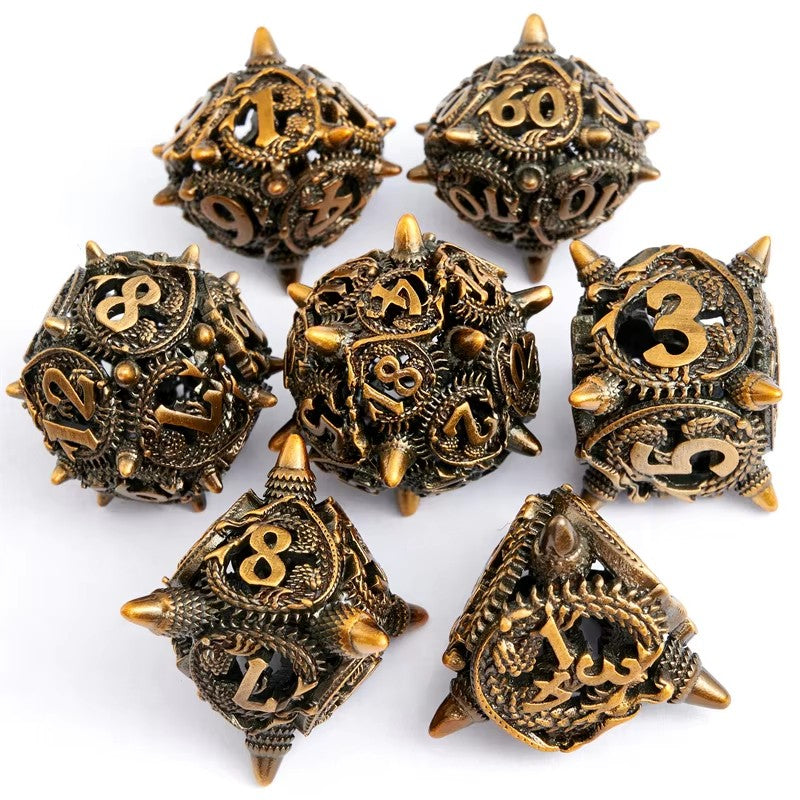 🐉 Spiked Dragon - Luxury Metal Dice Set 🎲