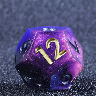 Arcane Missiles Handmade Sharp Edge 7 Piece Resin d&d Dungeons and Dragons Dice Set