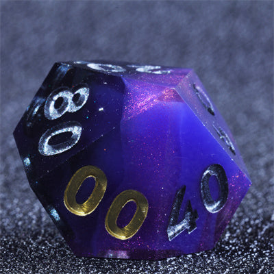 Arcane Missiles Handmade Sharp Edge 7 Piece Resin d&d Dungeons and Dragons Dice Set