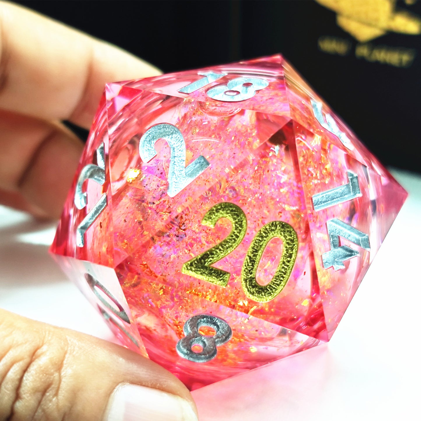 Handmade Sharp Edge  D20 Dice Resin d&d Dungeons and Dragons