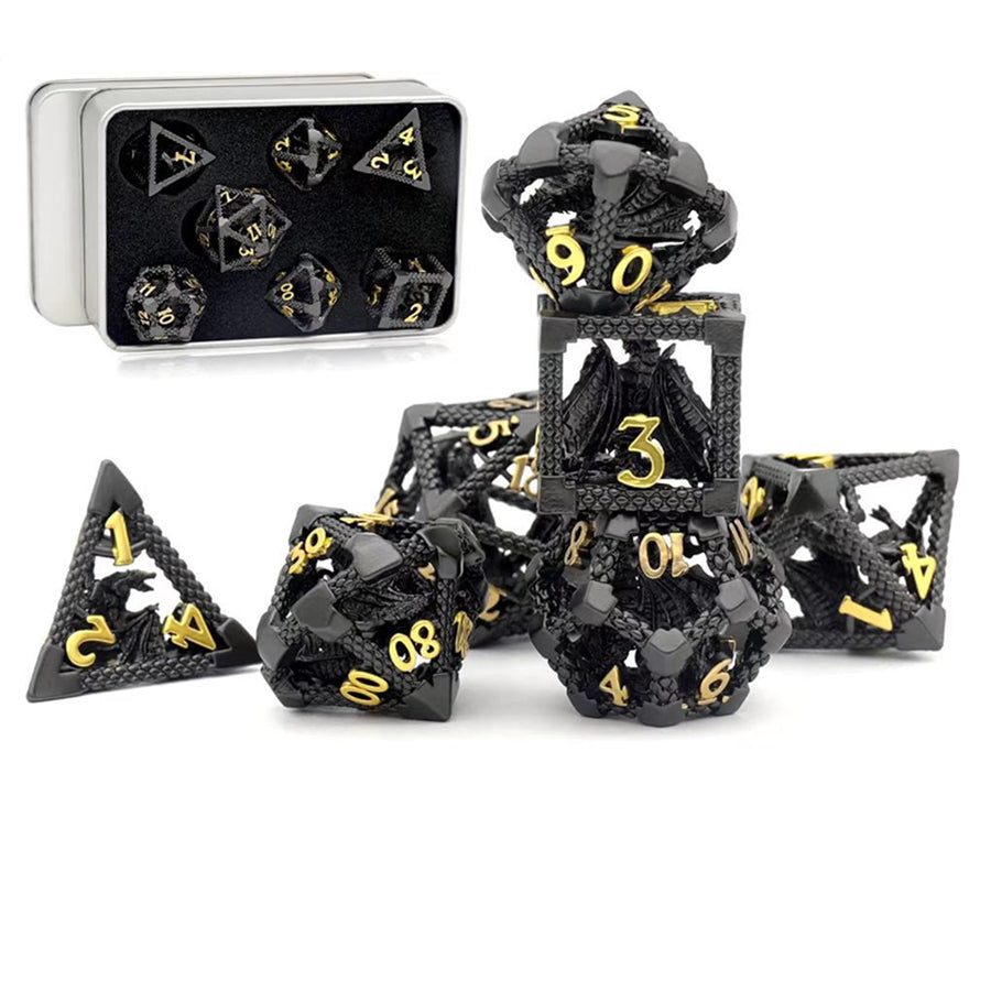 🐉 Dragon's Wing Wonder - 3D Flying Dragon Metal Dice Set 🎲