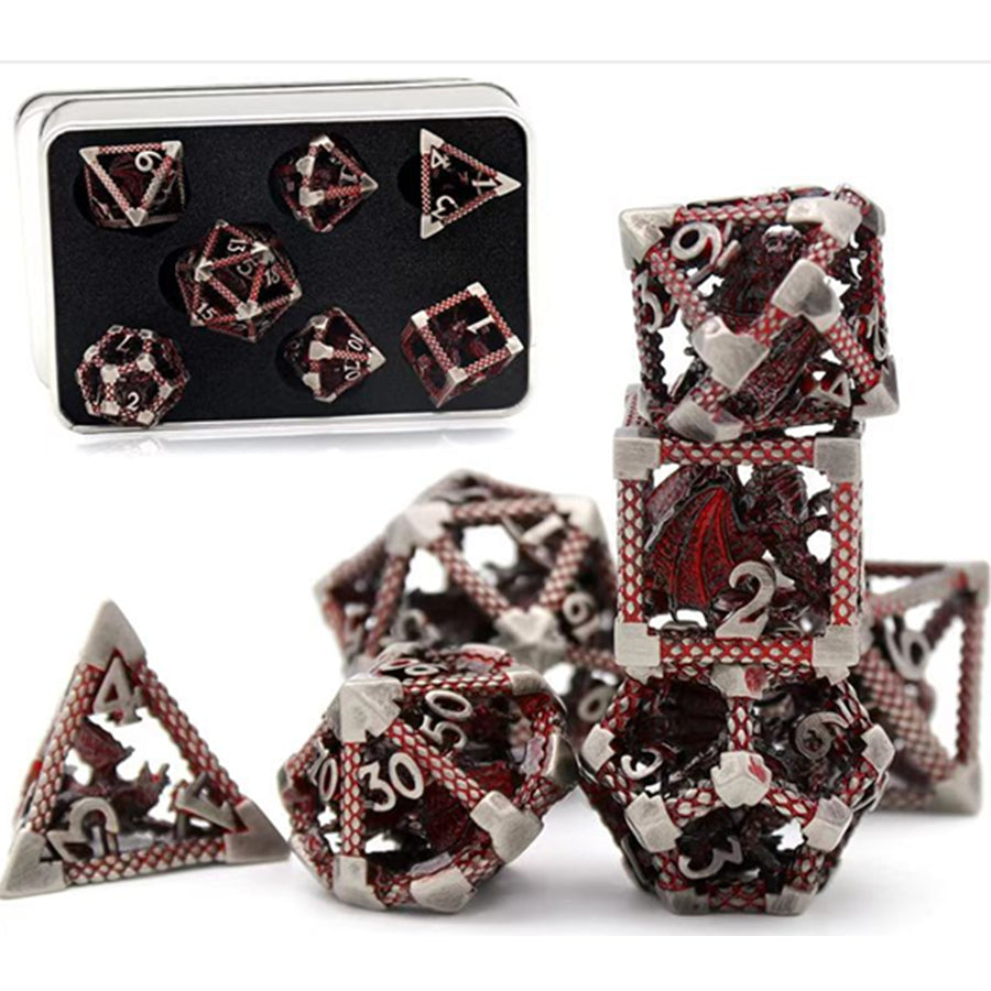 🐉 Dragon's Wing Wonder - 3D Flying Dragon Metal Dice Set 🎲