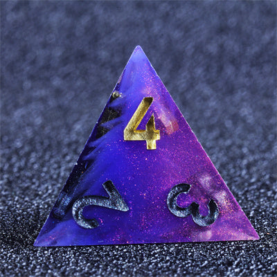 Arcane Missiles Handmade Sharp Edge 7 Piece Resin d&d Dungeons and Dragons Dice Set