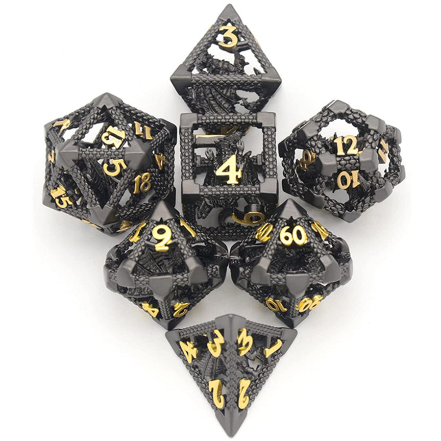 🐉 Dragon's Wing Wonder - 3D Flying Dragon Metal Dice Set 🎲