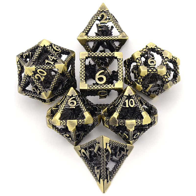 🐉 Dragon's Wing Wonder - 3D Flying Dragon Metal Dice Set 🎲