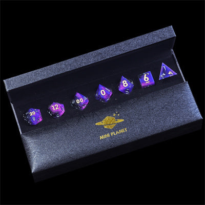 Arcane Missiles Handmade Sharp Edge 7 Piece Resin d&d Dungeons and Dragons Dice Set