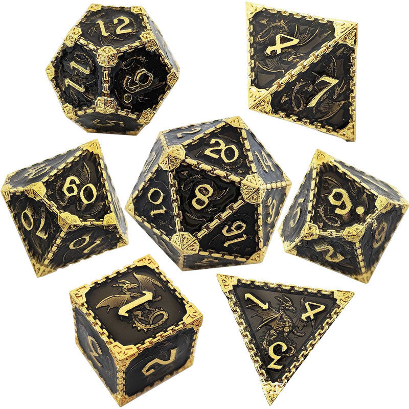 🐉 Solid Dragon - Luxury Metal Dice Set 🎲